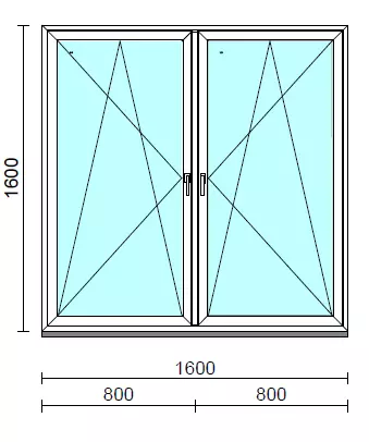 TO Bny-Bny ablak.  160x160 cm (Rendelhető méretek: szélesség 155-164 cm, magasság 155-164 cm.)  New Balance 85 profilból