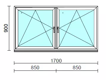 TO Bny-Bny ablak.  170x 90 cm (Rendelhető méretek: szélesség 165-174 cm, magasság 85-94 cm.)  New Balance 85 profilból
