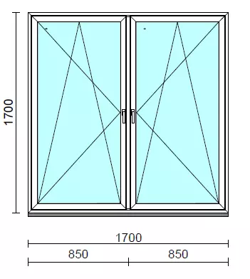 TO Bny-Bny ablak.  170x170 cm (Rendelhető méretek: szélesség 165-174 cm, magasság 165-174 cm.)  New Balance 85 profilból