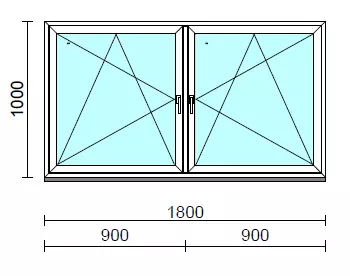 TO Bny-Bny ablak.  180x100 cm (Rendelhető méretek: szélesség 175-184 cm, magasság 95-104 cm.)  New Balance 85 profilból