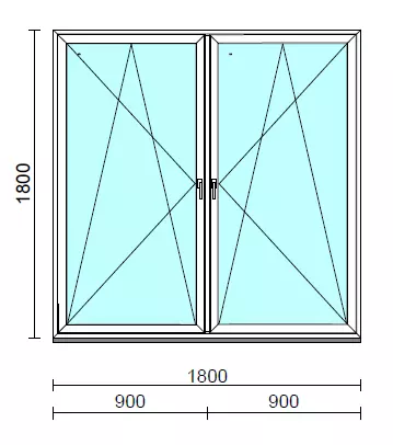 TO Bny-Bny ablak.  180x180 cm (Rendelhető méretek: szélesség 175-184 cm, magasság 175-184 cm.)  New Balance 85 profilból