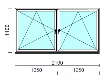 TO Bny-Bny ablak.  210x110 cm (Rendelhető méretek: szélesség 205-214 cm, magasság 105-114 cm.)  New Balance 85 profilból