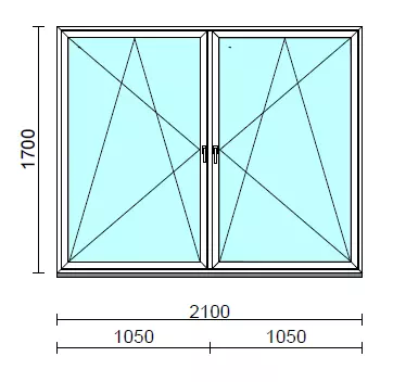 TO Bny-Bny ablak.  210x170 cm (Rendelhető méretek: szélesség 205-214 cm, magasság 165-174 cm.)  New Balance 85 profilból