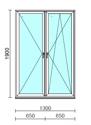 TO Ny-Bny ablak.  130x190 cm (Rendelhető méretek: szélesség 125-134 cm, magasság 185-190 cm.)  New Balance 85 profilból