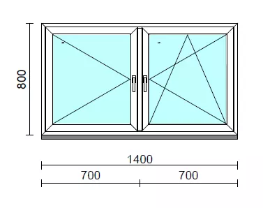 TO Ny-Bny ablak.  140x 80 cm (Rendelhető méretek: szélesség 135-144 cm, magasság 80-84 cm.)  New Balance 85 profilból