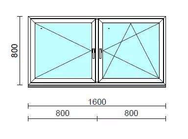 TO Ny-Bny ablak.  160x 80 cm (Rendelhető méretek: szélesség 155-164 cm, magasság 80-84 cm.)  New Balance 85 profilból