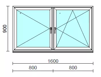TO Ny-Bny ablak.  160x 90 cm (Rendelhető méretek: szélesség 155-164 cm, magasság 85-94 cm.) Deluxe A85 profilból