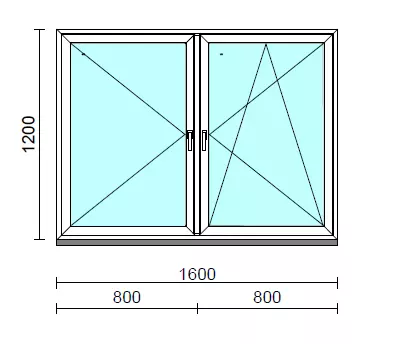 TO Ny-Bny ablak.  160x120 cm (Rendelhető méretek: szélesség 155-164 cm, magasság 115-124 cm.)  New Balance 85 profilból
