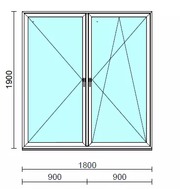 TO Ny-Bny ablak.  180x190 cm (Rendelhető méretek: szélesség 175-180 cm, magasság 185-190 cm.)  New Balance 85 profilból