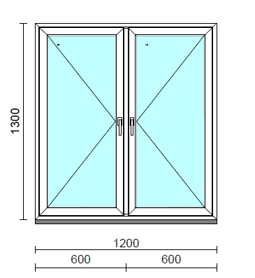 TO Ny-Ny ablak.  120x130 cm (Rendelhető méretek: szélesség 120-124 cm, magasság 125-134 cm.)  New Balance 85 profilból