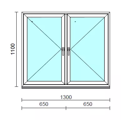 TO Ny-Ny ablak.  130x110 cm (Rendelhető méretek: szélesség 125-134 cm, magasság 105-114 cm.)  New Balance 85 profilból