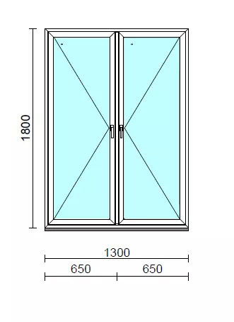 TO Ny-Ny ablak.  130x180 cm (Rendelhető méretek: szélesség 125-134 cm, magasság 175-184 cm.) Deluxe A85 profilból