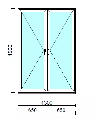 TO Ny-Ny ablak.  130x190 cm (Rendelhető méretek: szélesség 125-134 cm, magasság 185-190 cm.)  New Balance 85 profilból