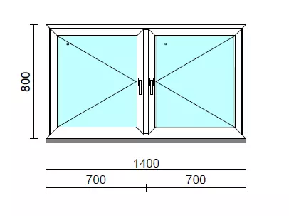 TO Ny-Ny ablak.  140x 80 cm (Rendelhető méretek: szélesség 135-144 cm, magasság 80-84 cm.) Deluxe A85 profilból