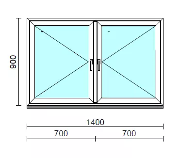 TO Ny-Ny ablak.  140x 90 cm (Rendelhető méretek: szélesség 135-144 cm, magasság 85-94 cm.)  New Balance 85 profilból