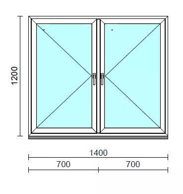 TO Ny-Ny ablak.  140x120 cm (Rendelhető méretek: szélesség 135-144 cm, magasság 115-124 cm.)  New Balance 85 profilból