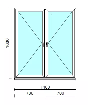TO Ny-Ny ablak.  140x160 cm (Rendelhető méretek: szélesség 135-144 cm, magasság 155-164 cm.)  New Balance 85 profilból