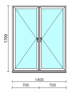 TO Ny-Ny ablak.  140x170 cm (Rendelhető méretek: szélesség 135-144 cm, magasság 165-174 cm.)  New Balance 85 profilból
