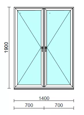 TO Ny-Ny ablak.  140x190 cm (Rendelhető méretek: szélesség 135-144 cm, magasság 185-190 cm.)  New Balance 85 profilból