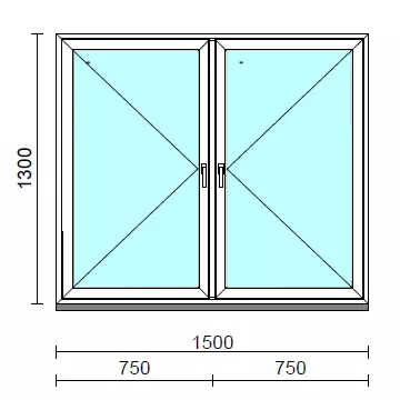 TO Ny-Ny ablak.  150x130 cm (Rendelhető méretek: szélesség 145-154 cm, magasság 125-134 cm.)  New Balance 85 profilból