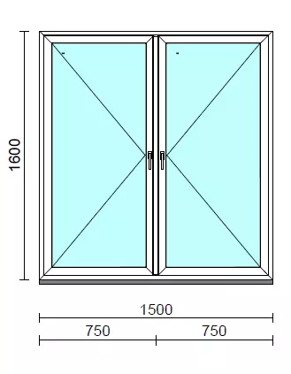 TO Ny-Ny ablak.  150x160 cm (Rendelhető méretek: szélesség 145-154 cm, magasság 155-164 cm.) Deluxe A85 profilból