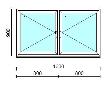 TO Ny-Ny ablak.  160x 90 cm (Rendelhető méretek: szélesség 155-164 cm, magasság 85-94 cm.)  New Balance 85 profilból