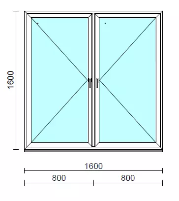 TO Ny-Ny ablak.  160x160 cm (Rendelhető méretek: szélesség 155-164 cm, magasság 155-164 cm.) Deluxe A85 profilból