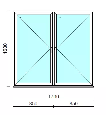 TO Ny-Ny ablak.  170x160 cm (Rendelhető méretek: szélesség 165-174 cm, magasság 155-164 cm.)  New Balance 85 profilból