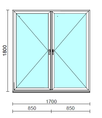 TO Ny-Ny ablak.  170x180 cm (Rendelhető méretek: szélesség 165-174 cm, magasság 175-184 cm.)  New Balance 85 profilból
