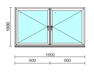 TO Ny-Ny ablak.  180x100 cm (Rendelhető méretek: szélesség 175-180 cm, magasság 95-104 cm.)  New Balance 85 profilból