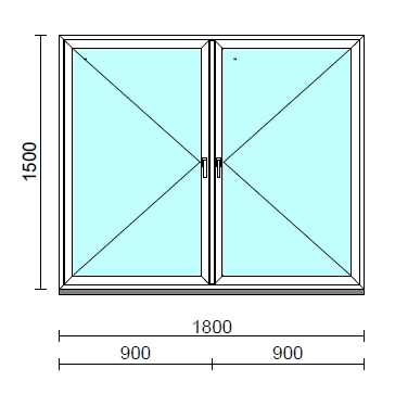 TO Ny-Ny ablak.  180x150 cm (Rendelhető méretek: szélesség 175-180 cm, magasság 145-154 cm.)  New Balance 85 profilból
