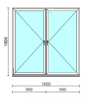 TO Ny-Ny ablak.  180x180 cm (Rendelhető méretek: szélesség 175-180 cm, magasság 175-184 cm.)  New Balance 85 profilból