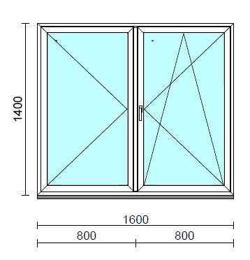VSZ Ny-Bny ablak.  160x140 cm (Rendelhető méretek: szélesség 155-164 cm, magasság 135-144 cm.)  New Balance 85 profilból