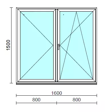 VSZ Ny-Bny ablak.  160x150 cm (Rendelhető méretek: szélesség 155-164 cm, magasság 145-154 cm.)  New Balance 85 profilból