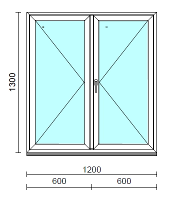 VSZ Ny-Ny ablak.  120x130 cm (Rendelhető méretek: szélesség 120-124 cm, magasság 125-134 cm.)  New Balance 85 profilból