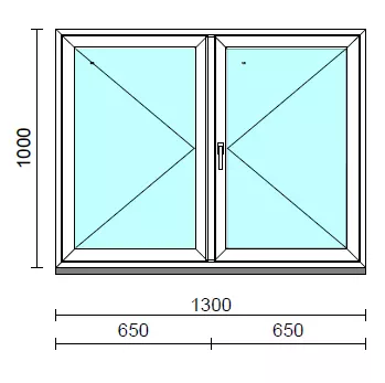 VSZ Ny-Ny ablak.  130x100 cm (Rendelhető méretek: szélesség 125-134 cm, magasság 95-104 cm.) Deluxe A85 profilból