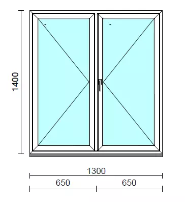VSZ Ny-Ny ablak.  130x140 cm (Rendelhető méretek: szélesség 125-134 cm, magasság 135-144 cm.)  New Balance 85 profilból