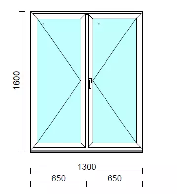 VSZ Ny-Ny ablak.  130x160 cm (Rendelhető méretek: szélesség 125-134 cm, magasság 155-164 cm.)  New Balance 85 profilból