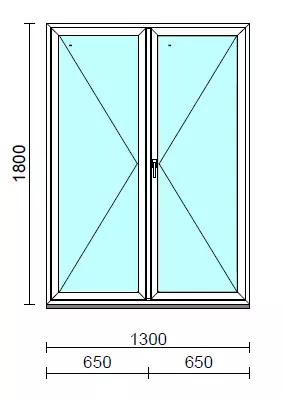 VSZ Ny-Ny ablak.  130x180 cm (Rendelhető méretek: szélesség 125-134 cm, magasság 175-184 cm.)  New Balance 85 profilból
