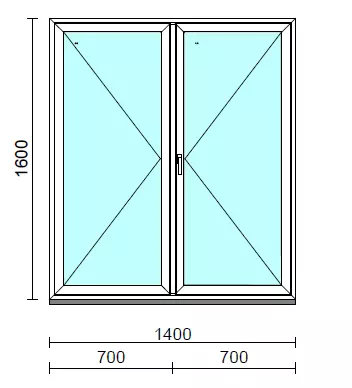 VSZ Ny-Ny ablak.  140x160 cm (Rendelhető méretek: szélesség 135-144 cm, magasság 155-164 cm.)  New Balance 85 profilból