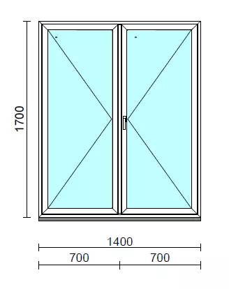 VSZ Ny-Ny ablak.  140x170 cm (Rendelhető méretek: szélesség 135-144 cm, magasság 165-174 cm.)  New Balance 85 profilból