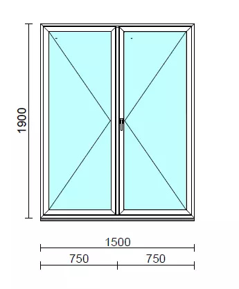 VSZ Ny-Ny ablak.  150x190 cm (Rendelhető méretek: szélesség 145-154 cm, magasság 185-190 cm.)  New Balance 85 profilból