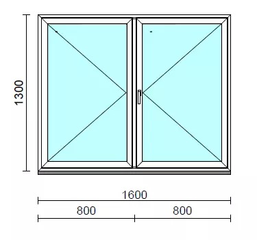VSZ Ny-Ny ablak.  160x130 cm (Rendelhető méretek: szélesség 155-164 cm, magasság 125-134 cm.)  New Balance 85 profilból