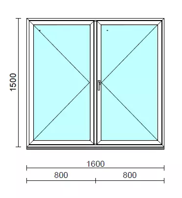 VSZ Ny-Ny ablak.  160x150 cm (Rendelhető méretek: szélesség 155-164 cm, magasság 145-154 cm.)  New Balance 85 profilból