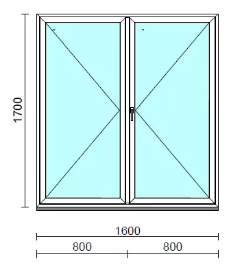 VSZ Ny-Ny ablak.  160x170 cm (Rendelhető méretek: szélesség 155-164 cm, magasság 165-174 cm.)  New Balance 85 profilból