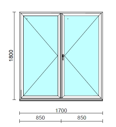 VSZ Ny-Ny ablak.  170x180 cm (Rendelhető méretek: szélesség 165-174 cm, magasság 175-184 cm.)  New Balance 85 profilból
