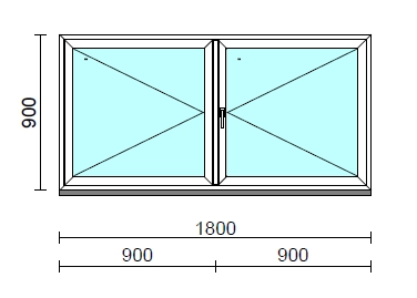 VSZ Ny-Ny ablak.  180x 90 cm (Rendelhető méretek: szélesség 175-180 cm, magasság 90-94 cm.)  New Balance 85 profilból