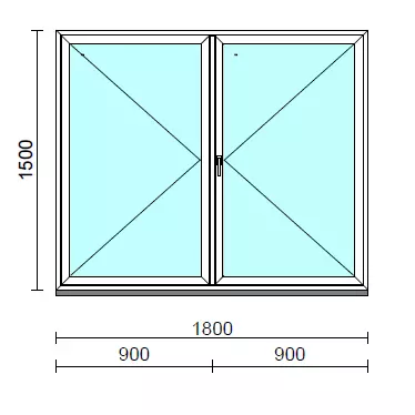 VSZ Ny-Ny ablak.  180x150 cm (Rendelhető méretek: szélesség 175-180 cm, magasság 145-154 cm.)  New Balance 85 profilból