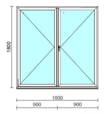 VSZ Ny-Ny ablak.  180x180 cm (Rendelhető méretek: szélesség 175-180 cm, magasság 175-184 cm.)  New Balance 85 profilból