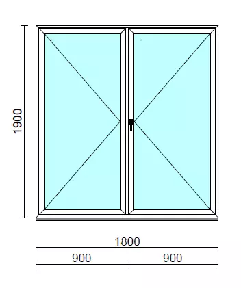 VSZ Ny-Ny ablak.  180x190 cm (Rendelhető méretek: szélesség 175-180 cm, magasság 185-190 cm.)  New Balance 85 profilból